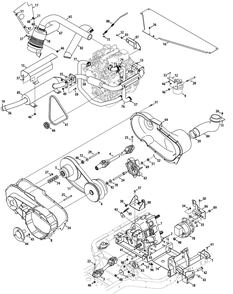 Yanmar Engine And Transmission Accessories Diagram and Parts List for 46G 4X4-1I019G-Before-37AKD710 Cub Cadet Lawn Tractor Accessories